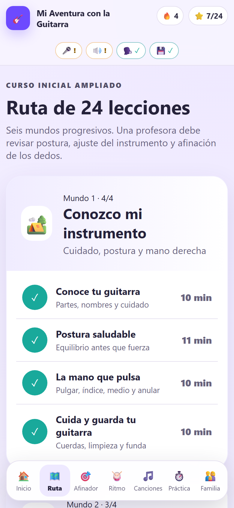 Ruta de lecciones