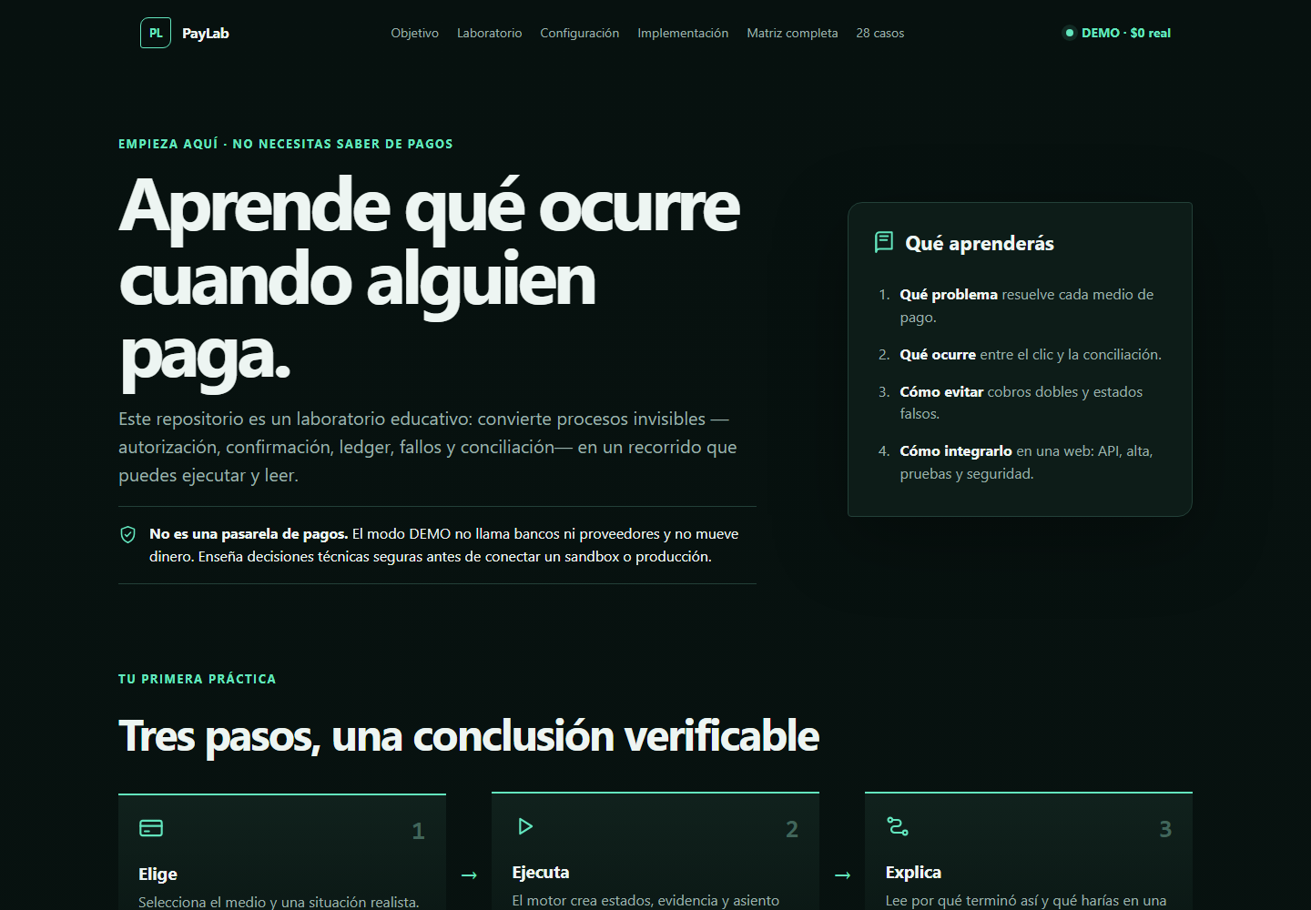 Portal local: selección, recorrido y explicación