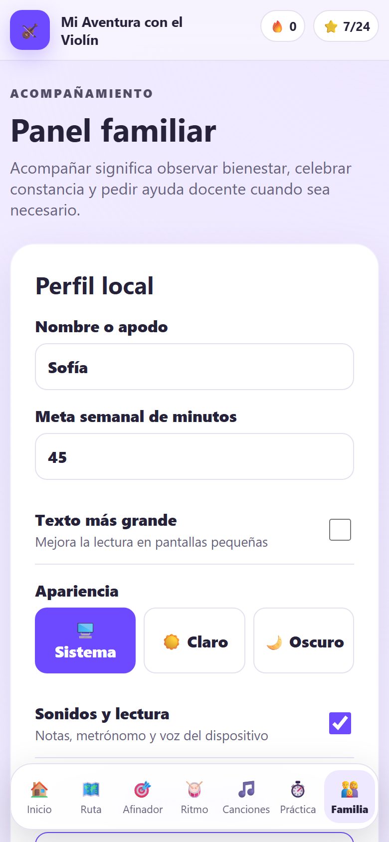 Panel familiar